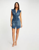 שמלת כפתורים בצבע ג'ינס - MASHBIR//365