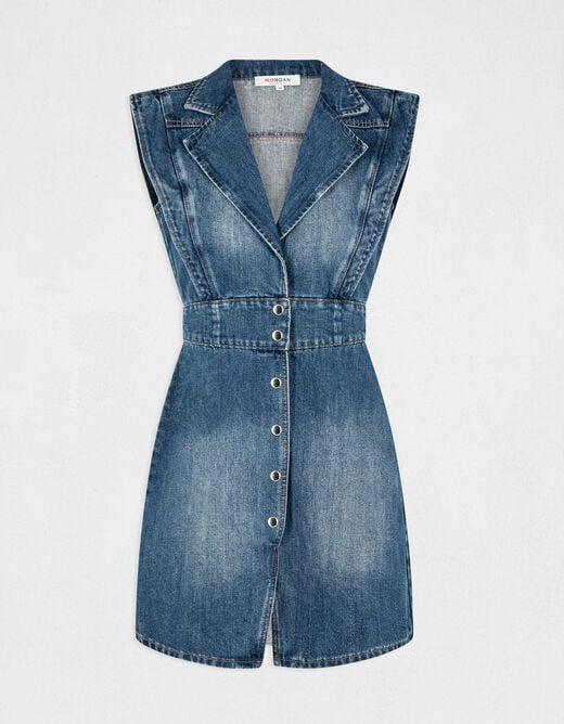 שמלת כפתורים בצבע ג'ינס - MASHBIR//365