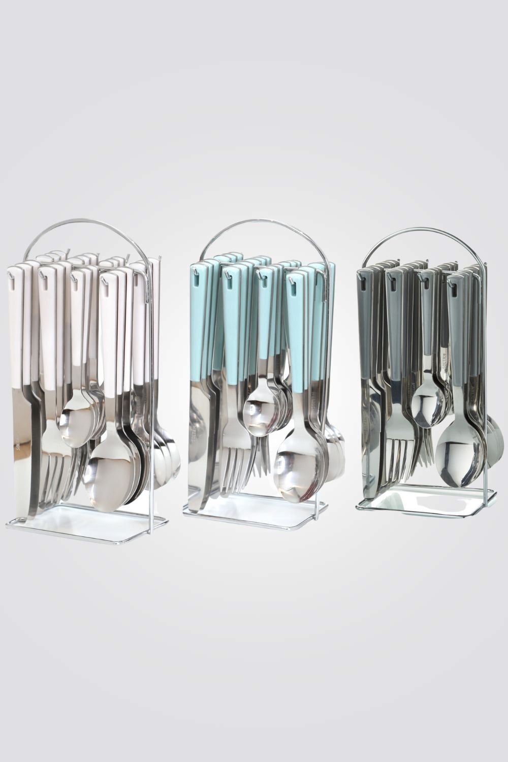 סט סכום 6 סועדים ידית פלסטיק 3 צבעים לבחירה