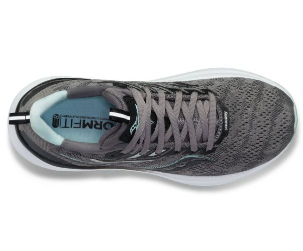 נעלי ריצה לנשים ECHELON 9 בצבע שחור אפור וטורקיז