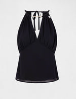 טופ קולר עם רצועת שרשרת בצבע נייבי - MASHBIR//365