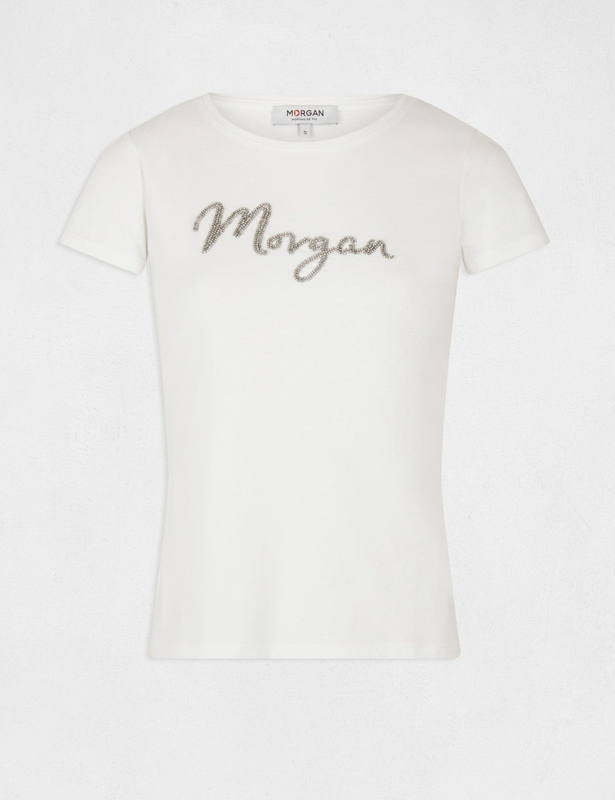 טישירט קצרה לנשים בצבע OFF WHITE - MASHBIR//365