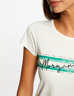 טישירט קצרה לנשים בצבע לבן - MASHBIR//365