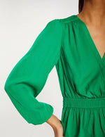 חולצת מעטפת לנשים בצבע ירוק - MASHBIR//365