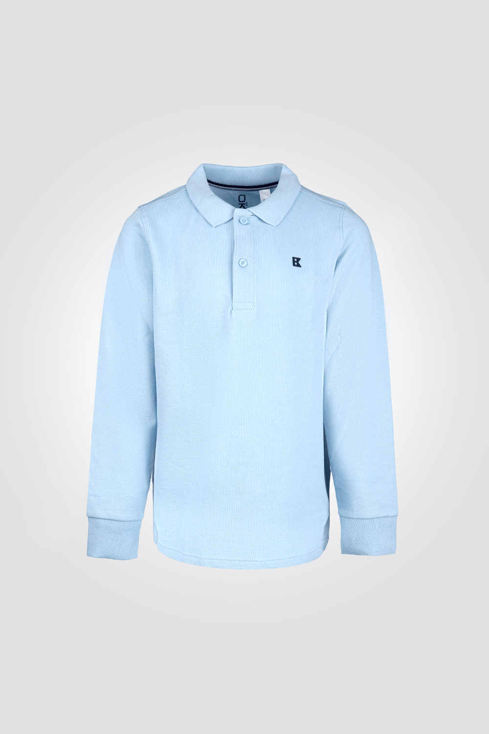 חולצת פולו שרוול ארוך בנים תכלת