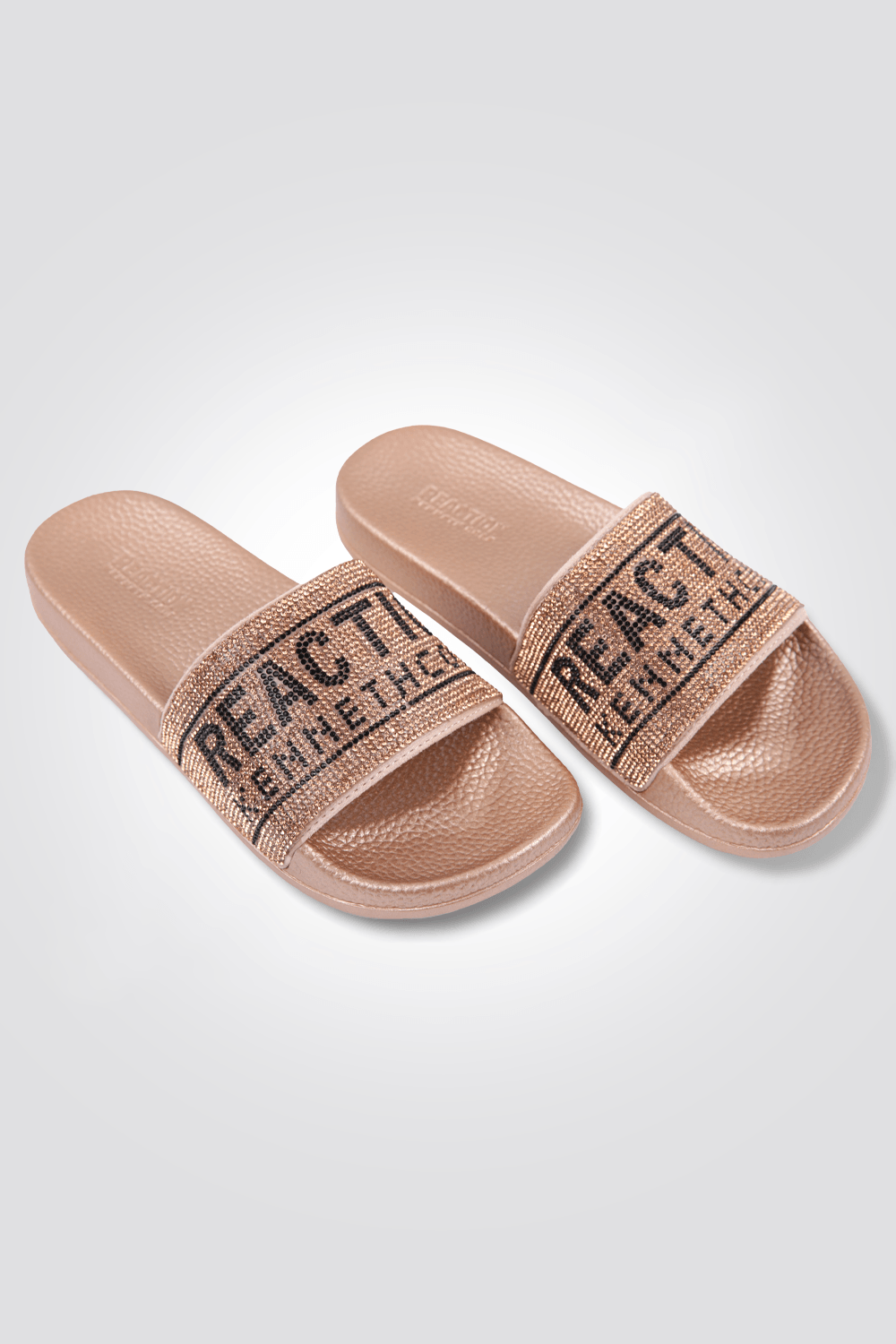 כפכפים לנשים SCREEN JEWEL SLIDE בצבע שמפניה - MASHBIR//365