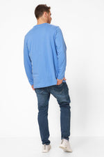 חולצה ארוכה עם הדפס גרפי בצבע תכלת - MASHBIR//365