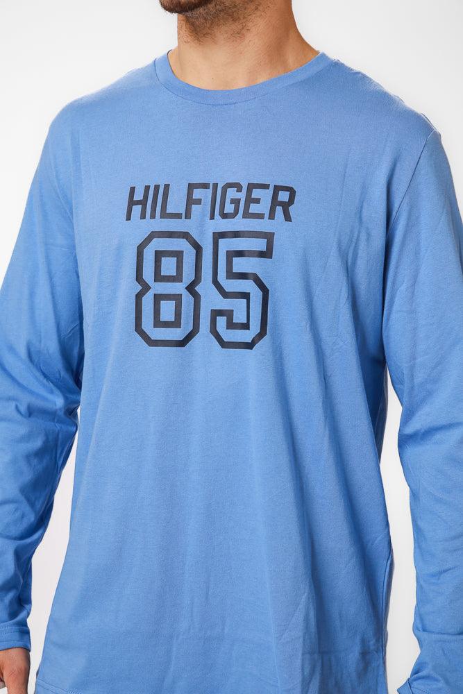 חולצה ארוכה עם הדפס גרפי בצבע תכלת - MASHBIR//365