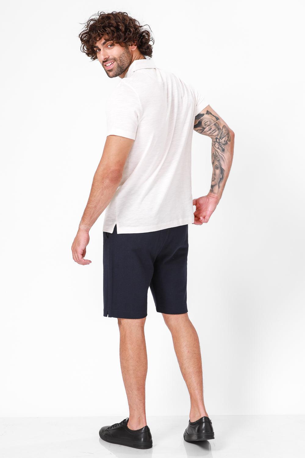 חולצת קצרה פולו צבע לבן - MASHBIR//365