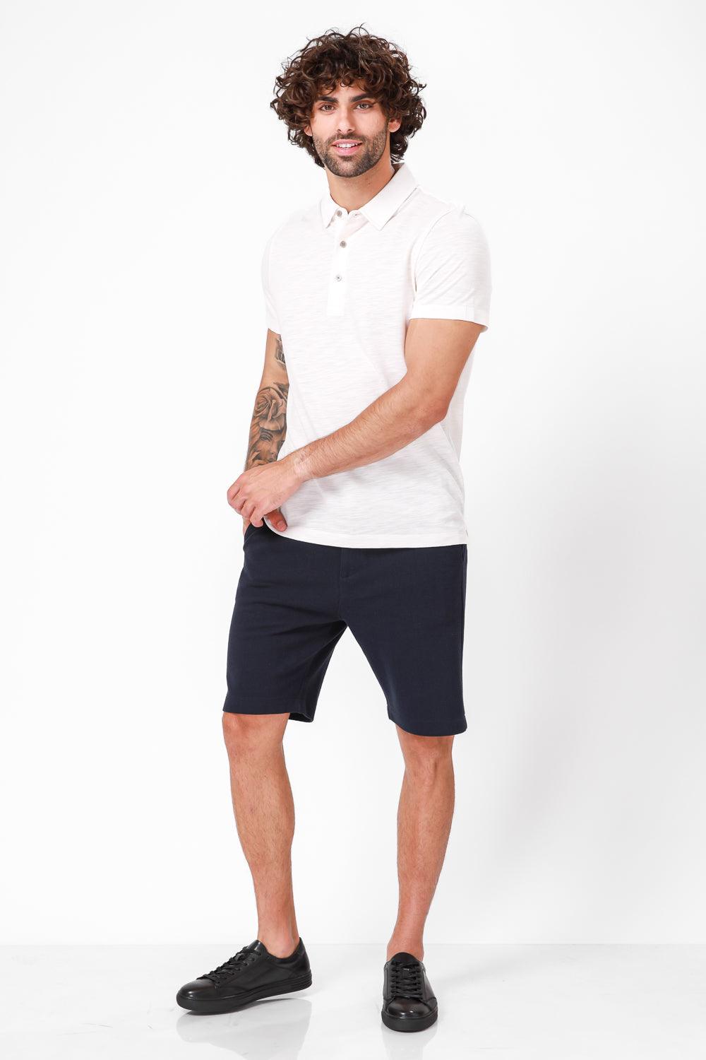 חולצת קצרה פולו צבע לבן - MASHBIR//365