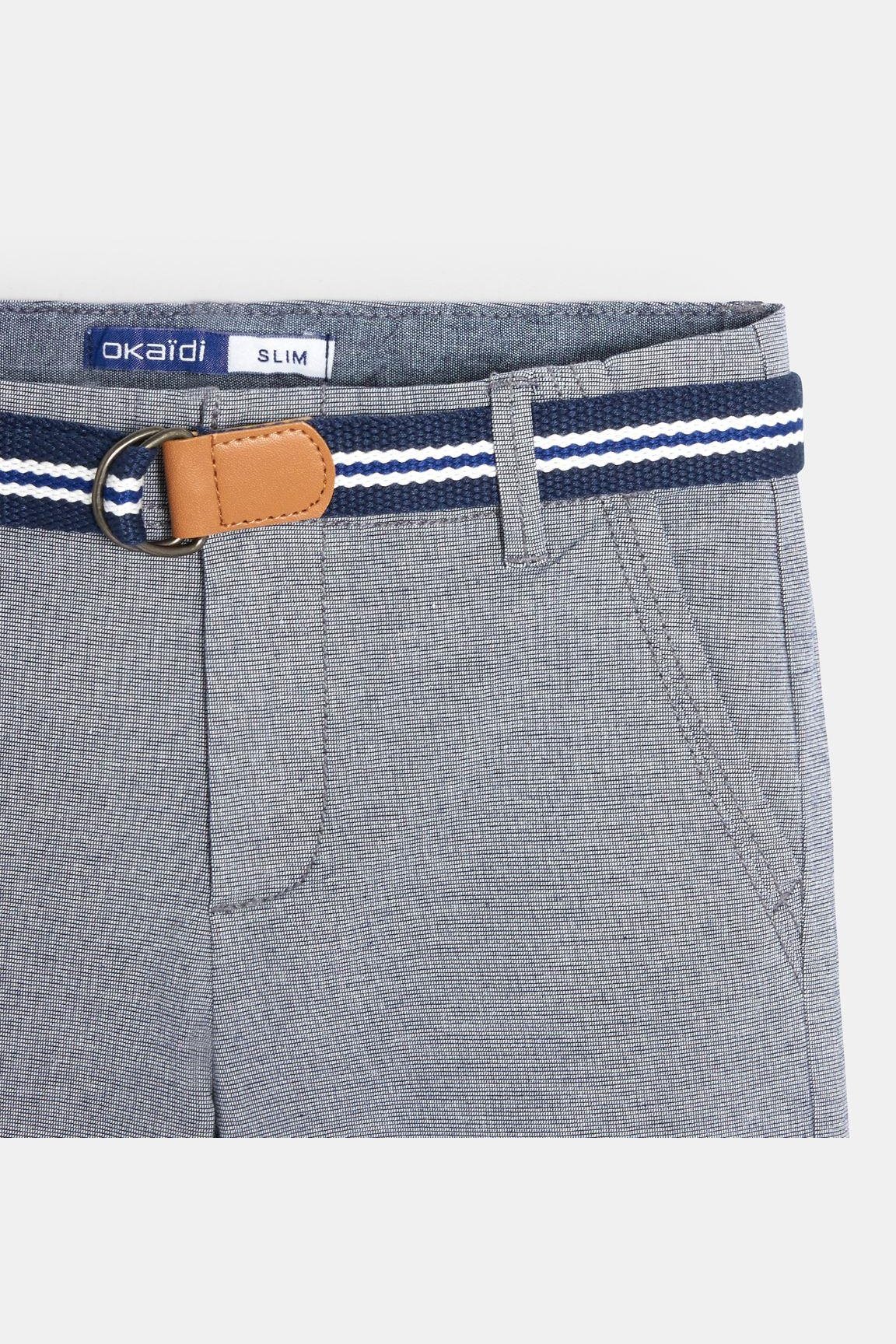 מכנסי ברמודה SLIM בנים ג'ינס בהיר - MASHBIR//365