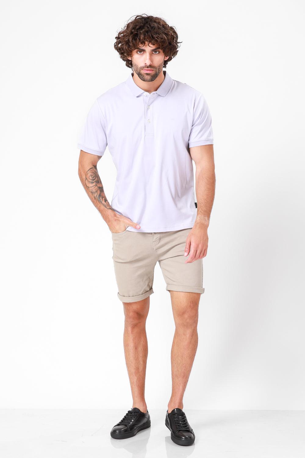 חולצת פולו קצרה צבע לילך - MASHBIR//365
