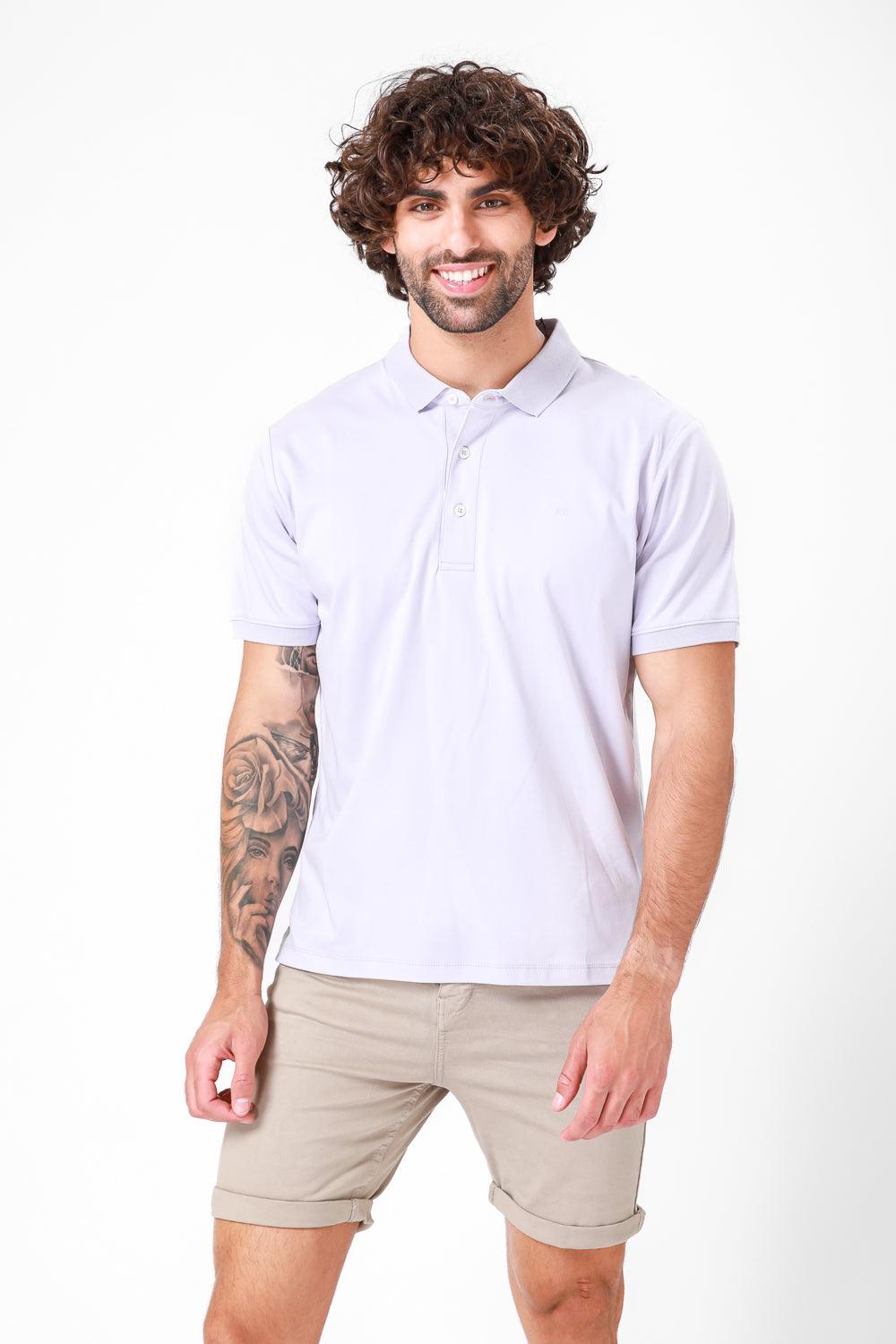 חולצת פולו קצרה צבע לילך - MASHBIR//365