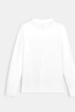 חולצת פולו שרוול ארוך לבן לילדים - MASHBIR//365