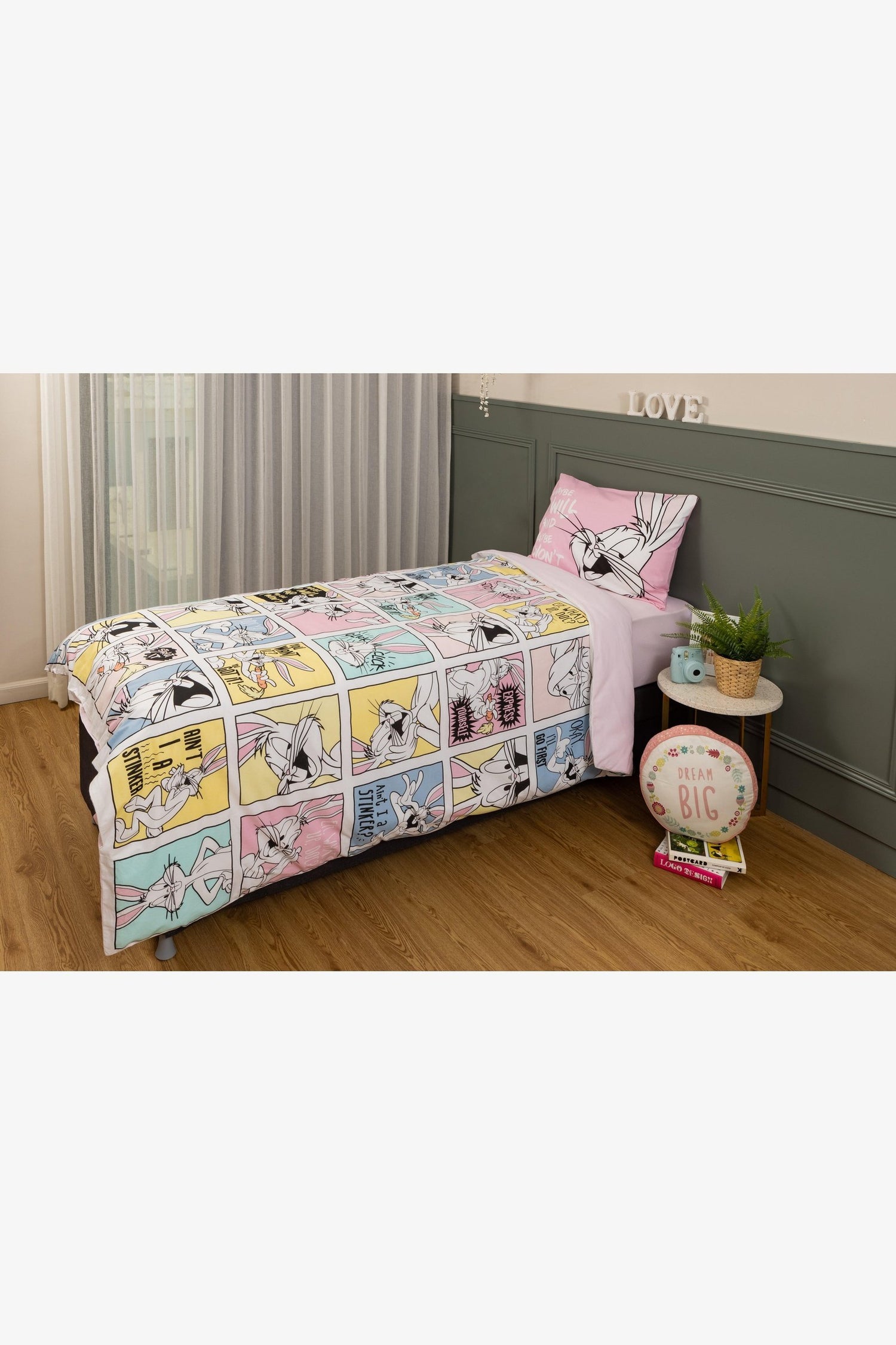 סט מצעים 90/200 מיטת יחיד כותנה דגם RABBIT - MASHBIR//365