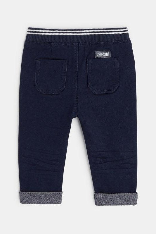 מכנסי ג'ינס מותן אלסטית כחול לתינוקות - MASHBIR//365
