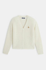 סוודר קרדיגן בצבע לבן לילדות - MASHBIR//365