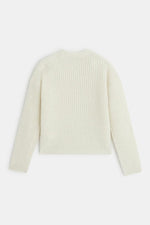 סוודר קרדיגן בצבע לבן לילדות - MASHBIR//365