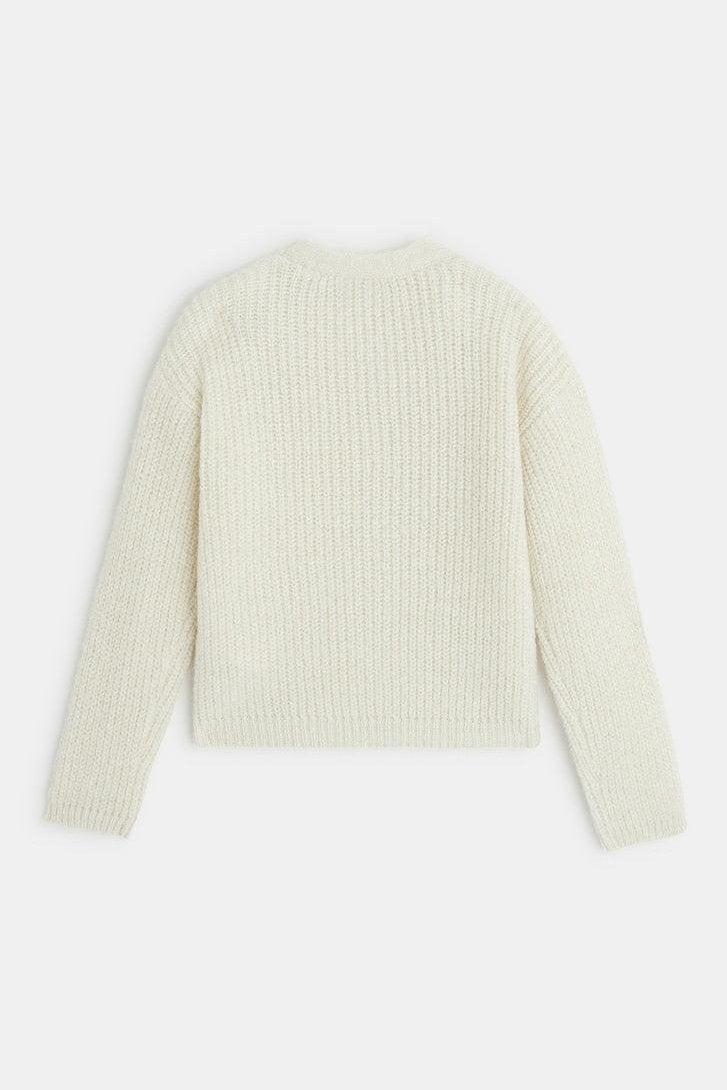 סוודר קרדיגן בצבע לבן לילדות - MASHBIR//365