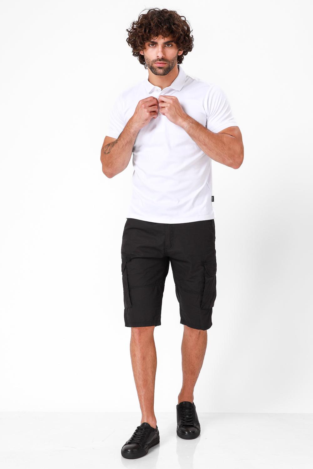 חולצת פולו קצרה צבע לבן - MASHBIR//365