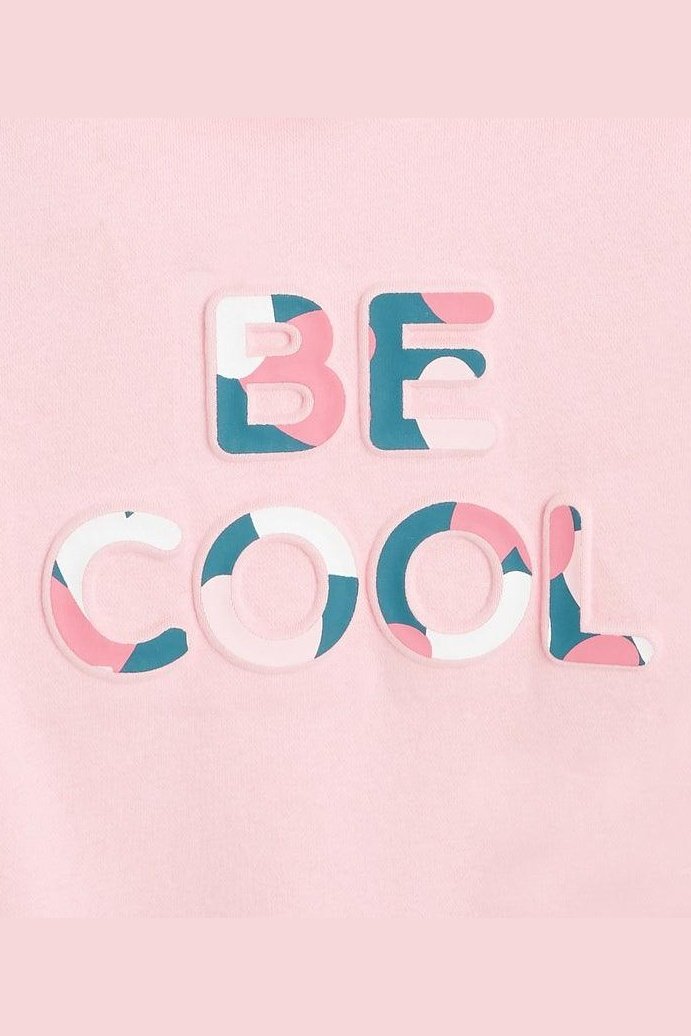 סווטשירט בי קול בצבע ורוד לילדות - MASHBIR//365