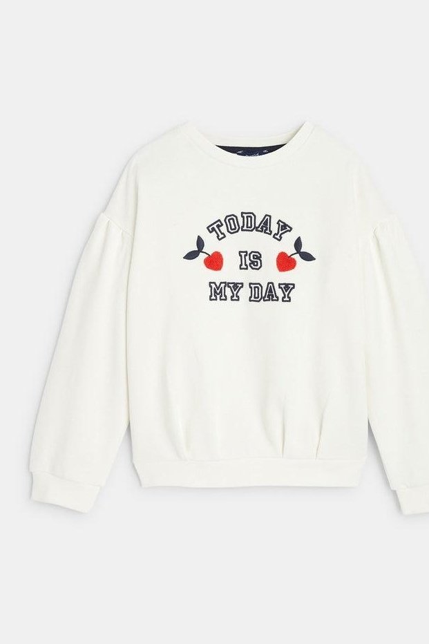 סווטשירט טו דאי בצבע לבן לילדות - MASHBIR//365