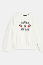 סווטשירט טו דאי בצבע לבן לילדות - MASHBIR//365
