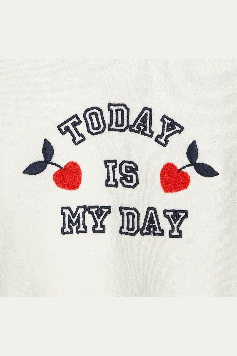סווטשירט טו דאי בצבע לבן לילדות - MASHBIR//365