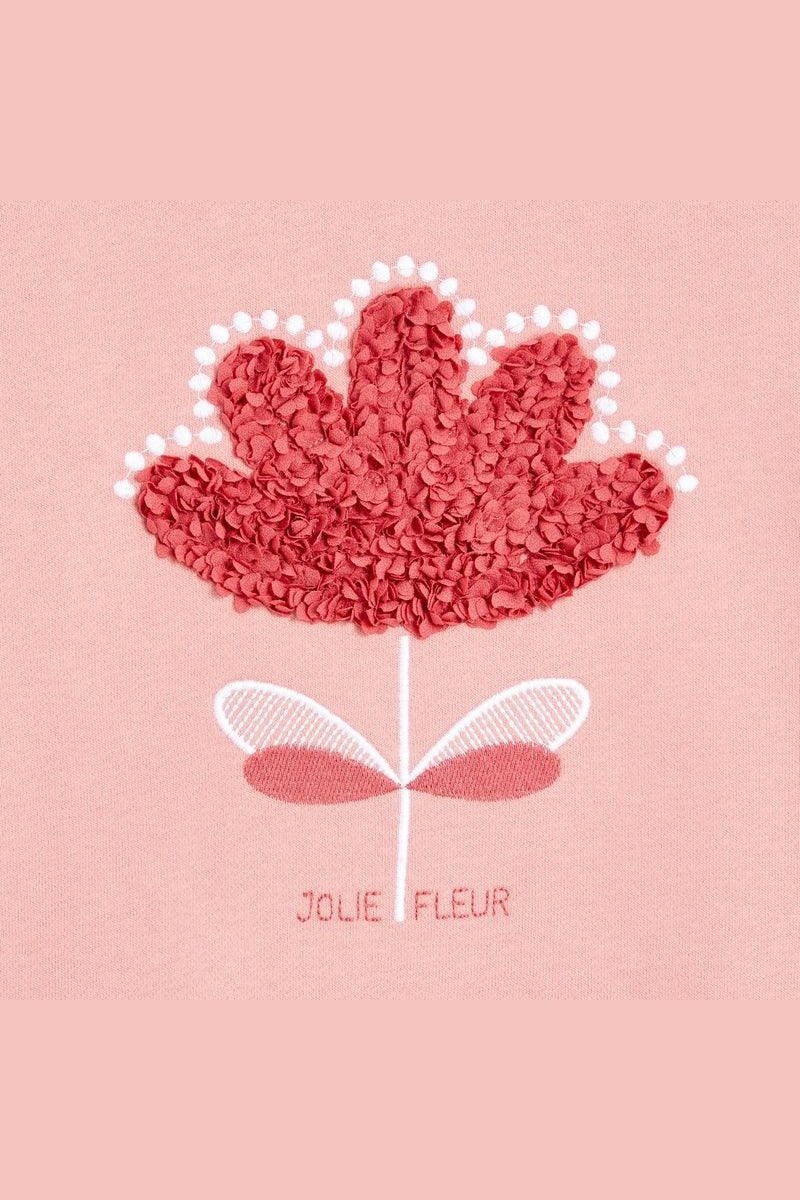 סווטשירט עם צווארון מלמלה בצבע רוז' לילדות - MASHBIR//365