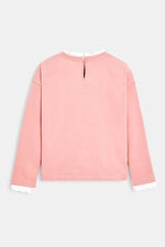 סווטשירט עם צווארון מלמלה בצבע רוז' לילדות - MASHBIR//365
