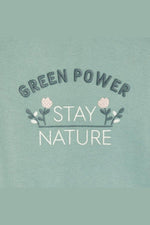 סווטשירט עם צווארון מלמלה בצבע ירוק לילדות - MASHBIR//365