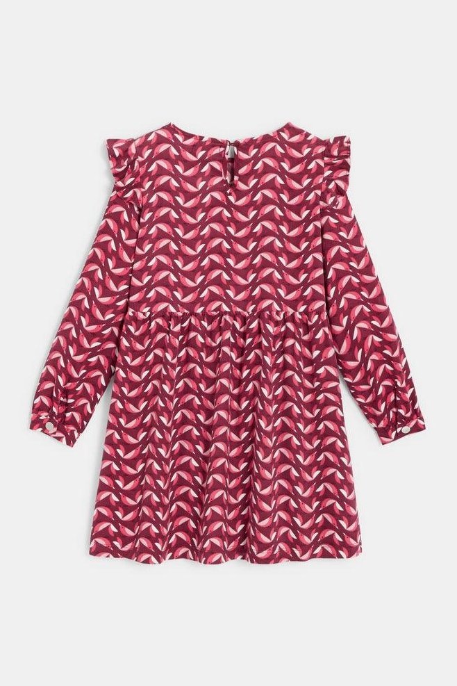 שמלה מודפסת בצבע ורוד לילדות - MASHBIR//365