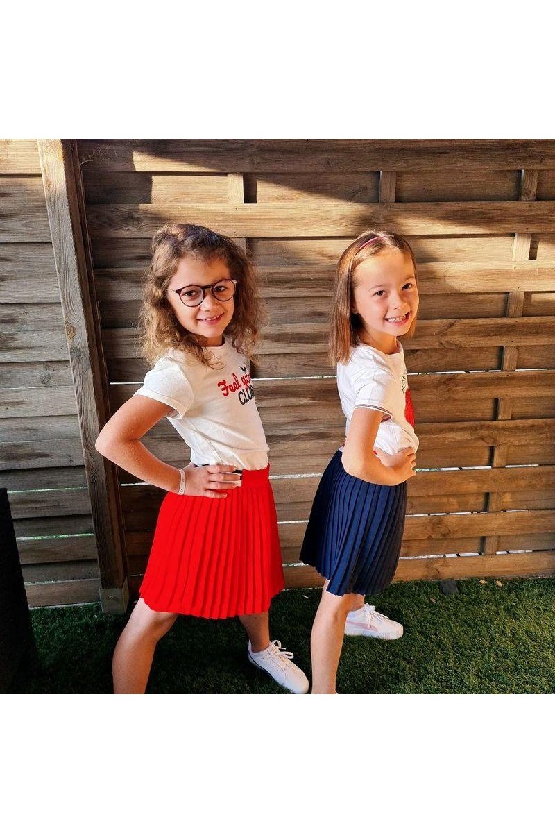 חצאית פליסה אדומה לילדות - MASHBIR//365