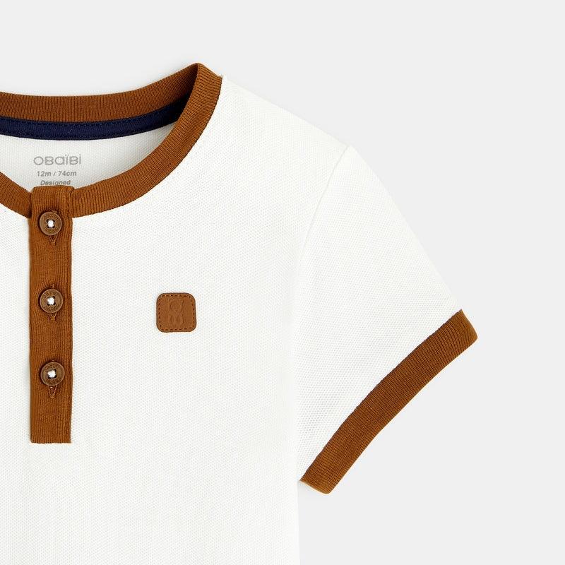 חולצת פולו בצבע לבן לתינוקות - MASHBIR//365
