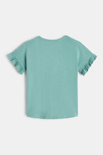 טישירט קצרה לילדות בצבע ירוק - MASHBIR//365
