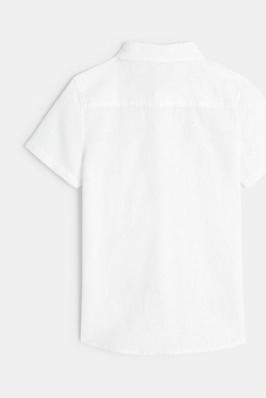 חולצה מכופתרת קצרה לילדים בצבע לבן - MASHBIR//365