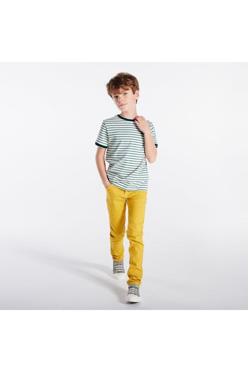 טישירט פסים ירוקים קצרה לילדים - MASHBIR//365