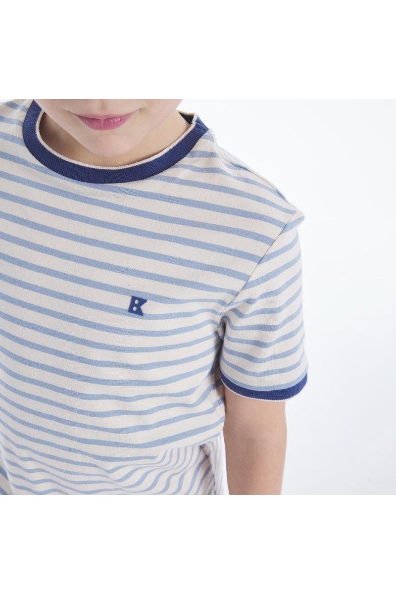טישירט פסים כחולים קצרה לילדים - MASHBIR//365