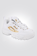 סניקרס לנשים בצבעים לבן וזהב | פילה