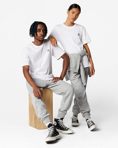 טישירט יוניסקס GO-TO EMBROIDERED STA בצבע לבן - MASHBIR//365