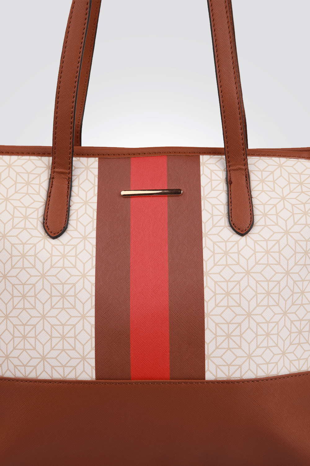 תיק צד עם רצועות בצבע חום ואדום - MASHBIR//365