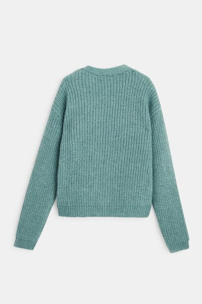 סוודר קרדיגן ירוק לילדות - MASHBIR//365