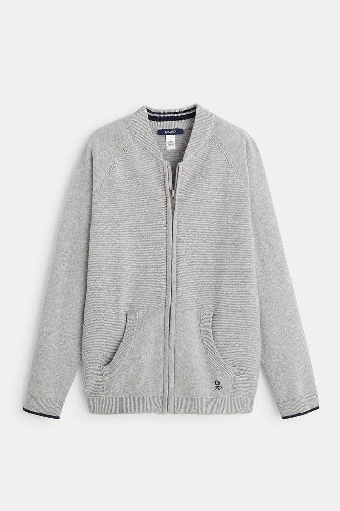 ג'קט סריג TEDDY אפור בהיר לנערים - MASHBIR//365