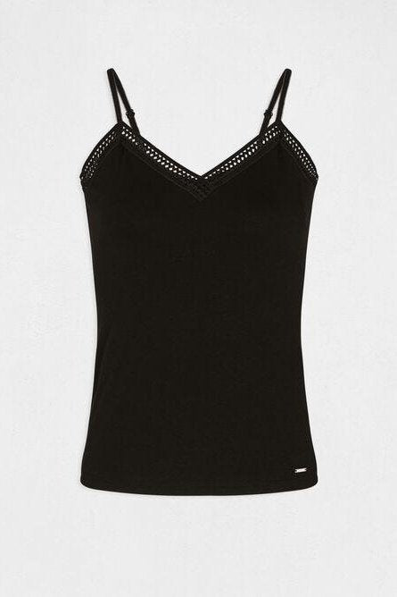 גופיית תחרה עם רצועות דקות - MASHBIR//365