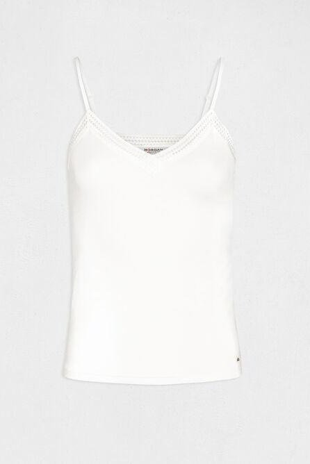 גופיית תחרה עם רצועות דקות - MASHBIR//365