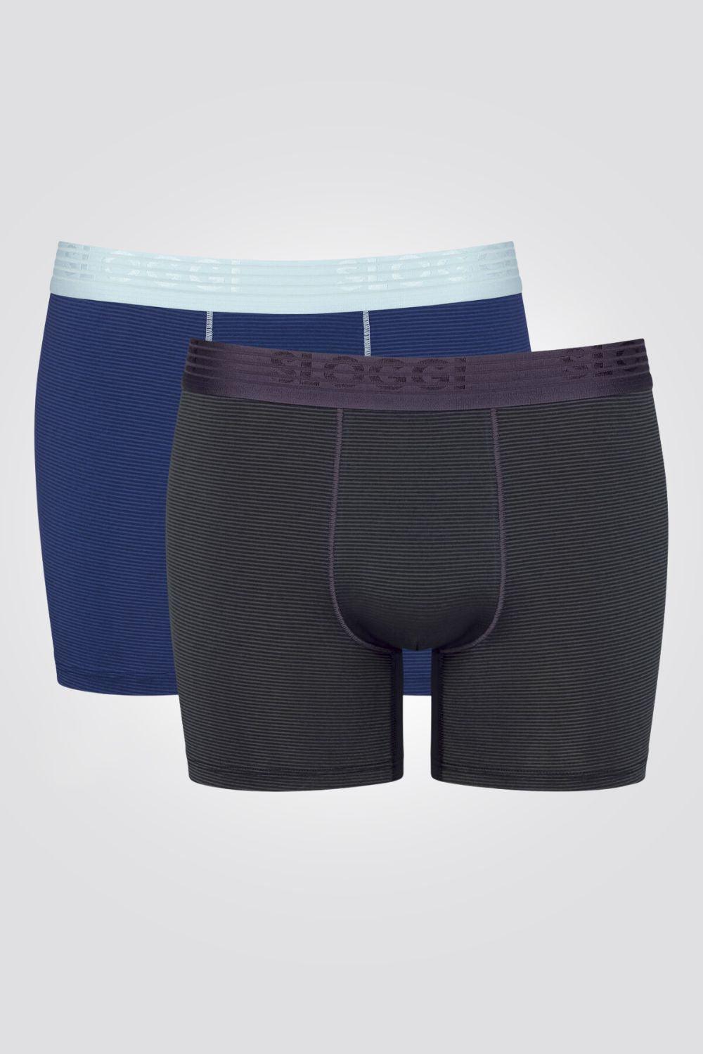 SLOGGI - 2 בוקסרים בצבע שחור וכחול MEN EVER COOL - MASHBIR//365