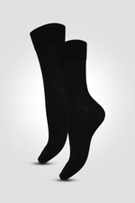 Pierre Cardin - 2 גרבי גברים קלאסיות שחורות טקסטורת מעויינים - MASHBIR//365