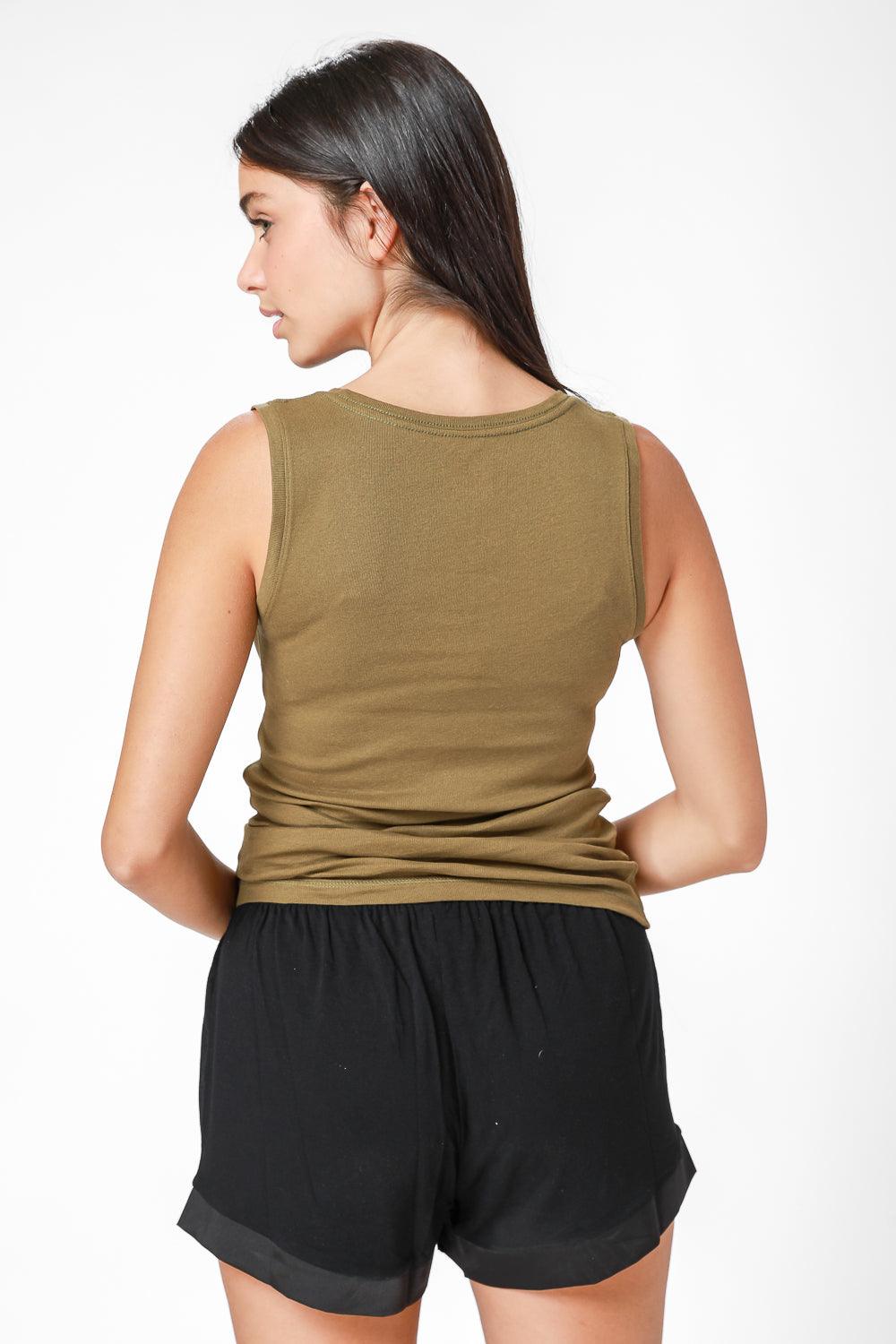 DELTA - 2 גופיות ריב ירוק זית - MASHBIR//365