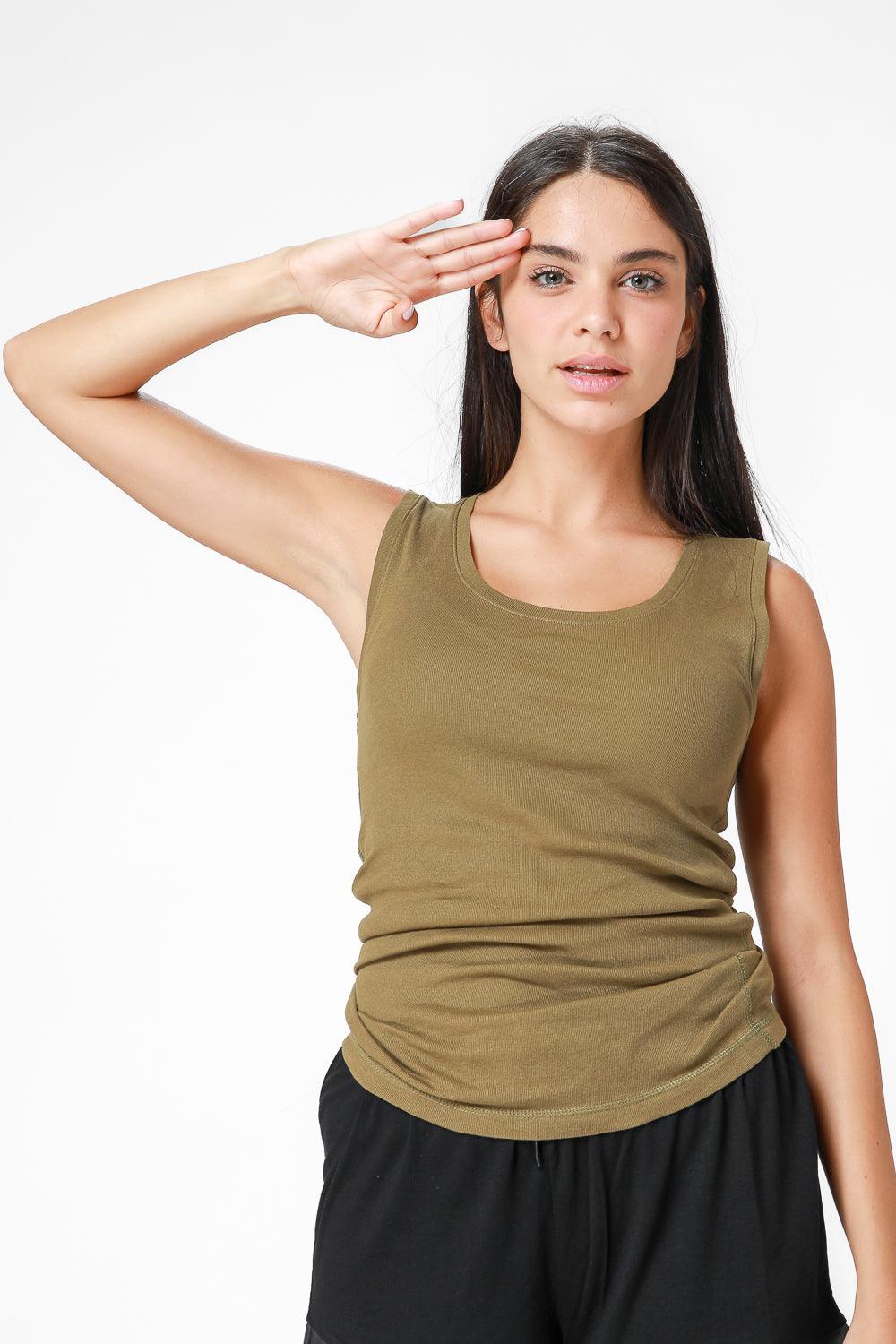 DELTA - 2 גופיות ריב ירוק זית - MASHBIR//365