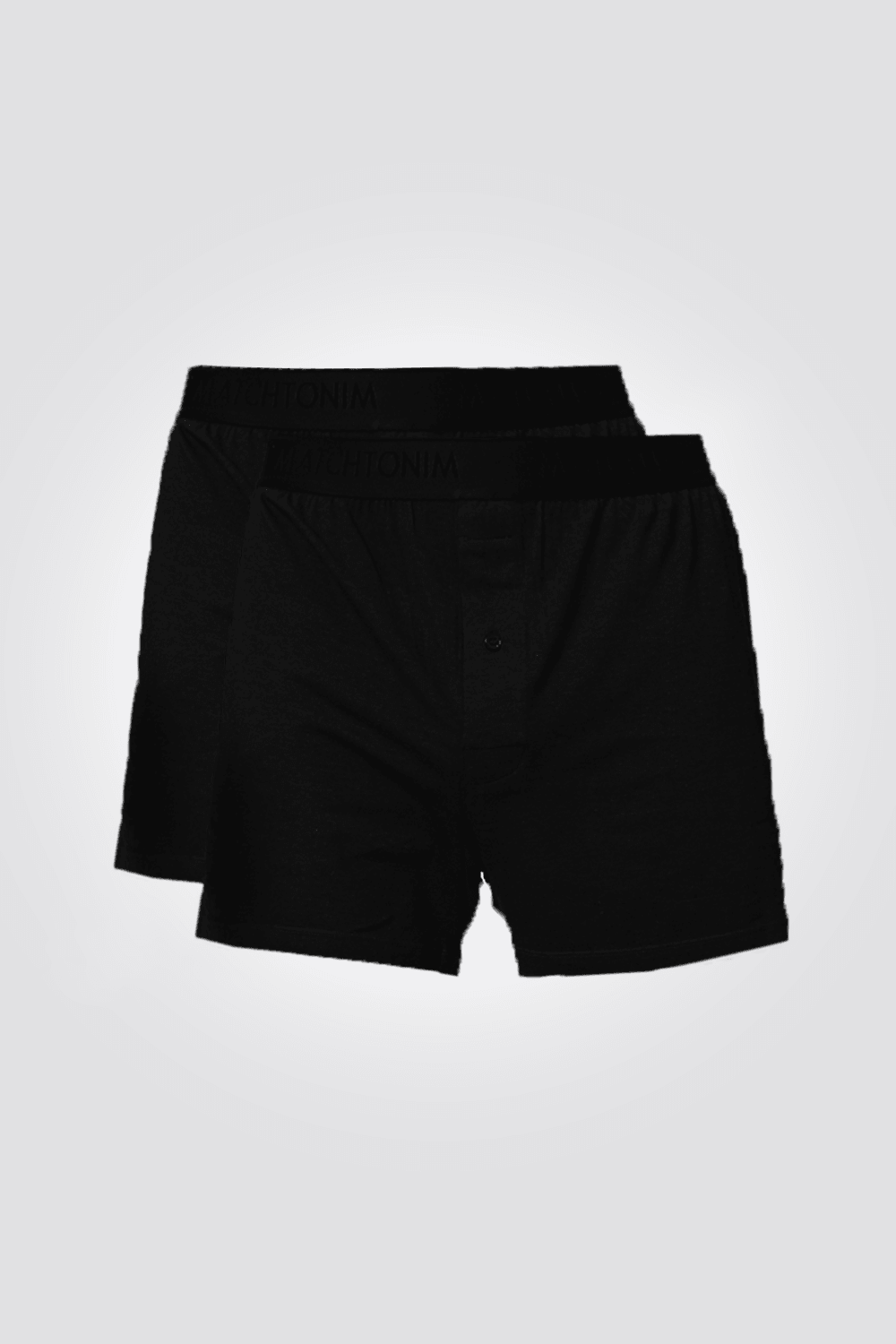 DELTA - 2 תחתוני בוקסר רחבים Matchtonim bamboo בצבע שחור - MASHBIR//365